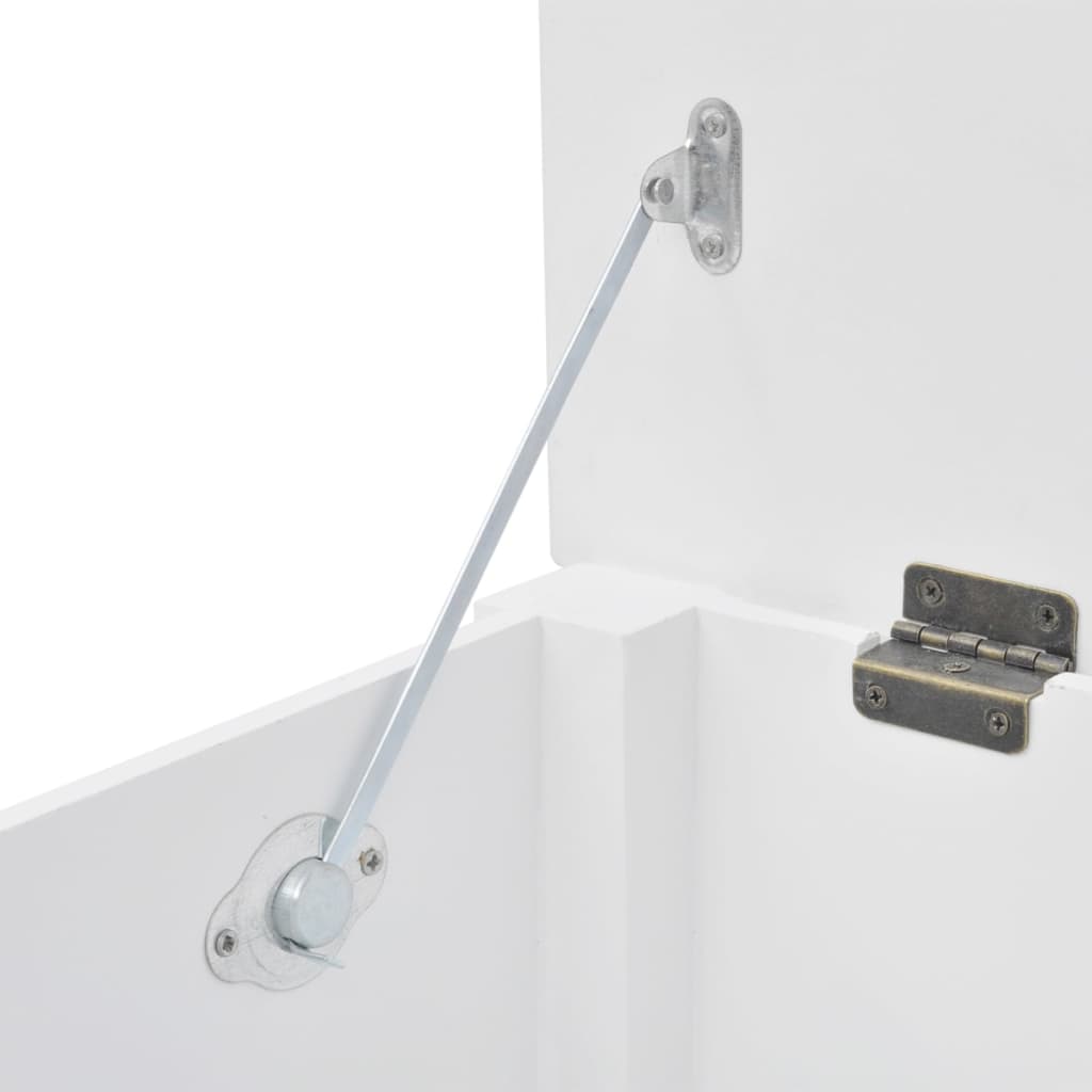 Banc de rangement en style baroque PFDM blanc - XIOS