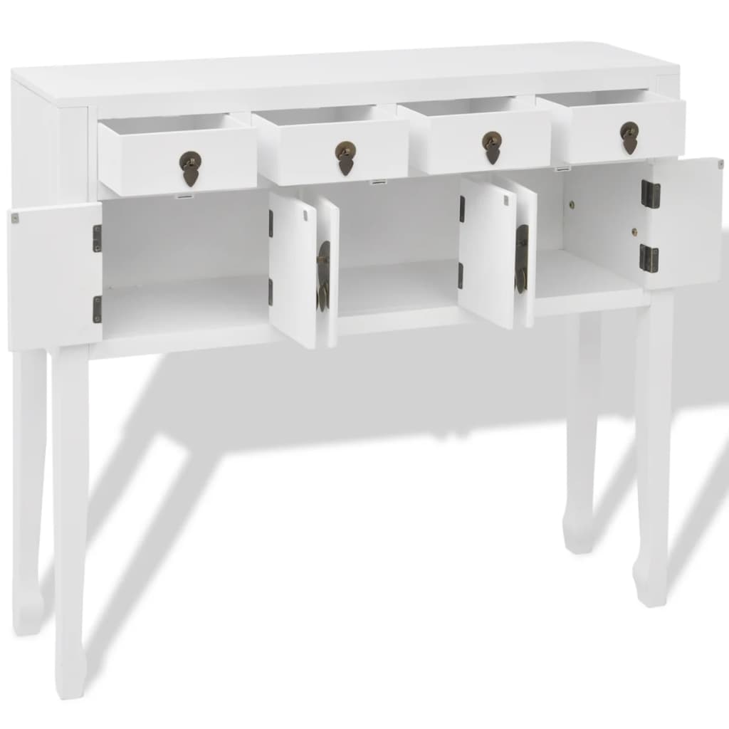 Buffet en style chinois en bois massif Blanc - XIOS