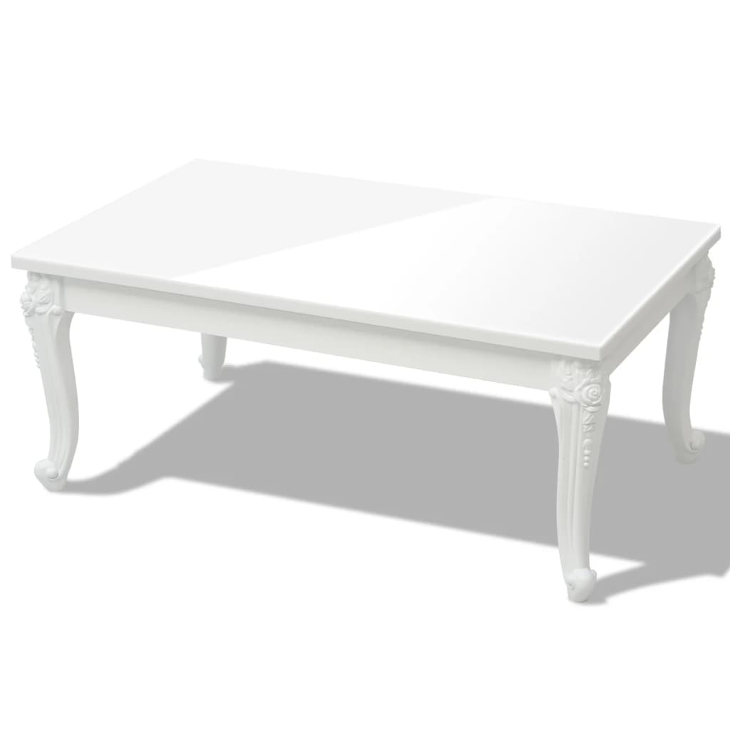Table basse 100x60x42 cm Blanc brillant - XIOS