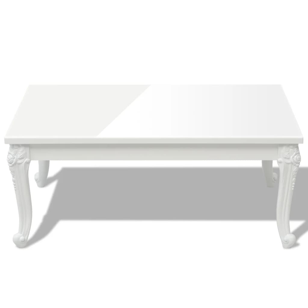 Table basse 100x60x42 cm Blanc brillant - XIOS