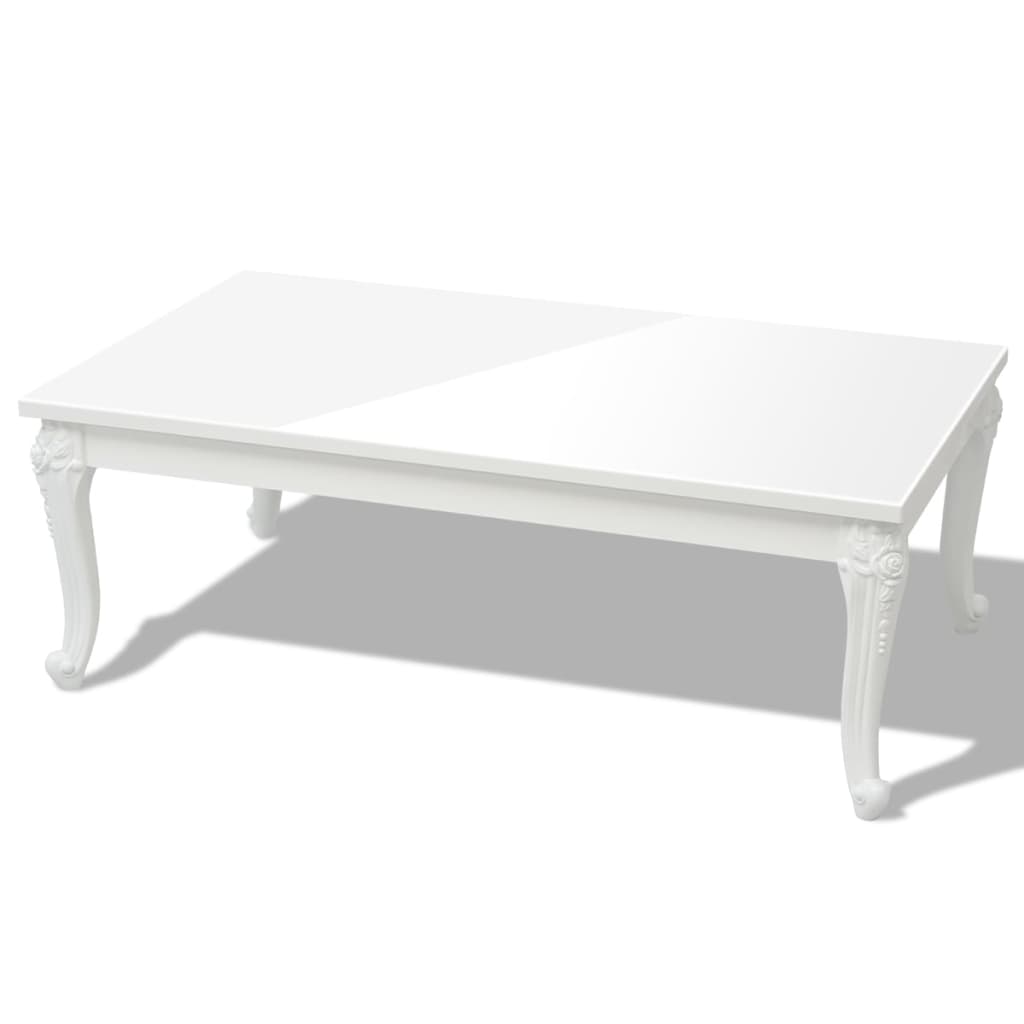 Table basse 115x65x42 cm Blanc brillant - XIOS