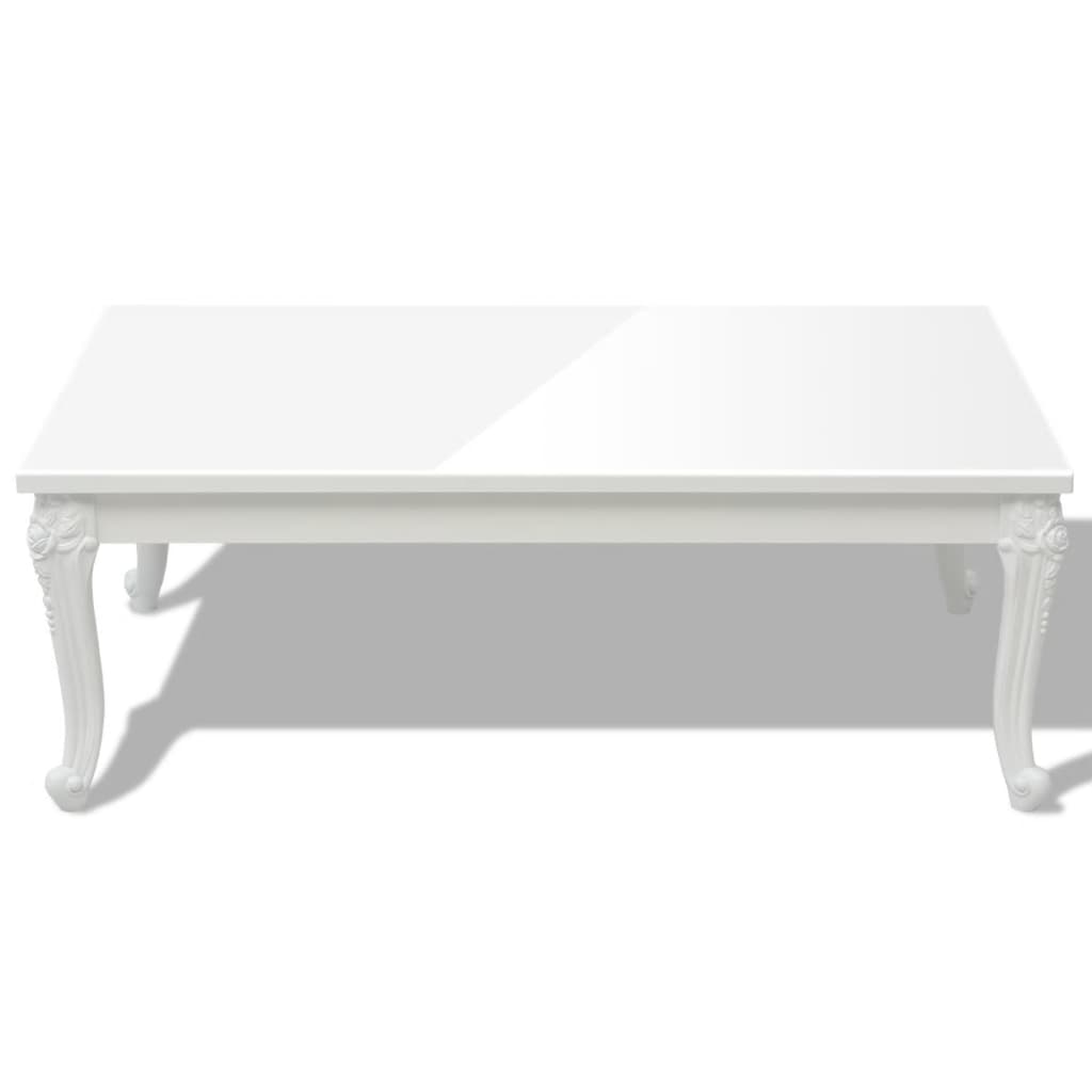 Table basse 115x65x42 cm Blanc brillant - XIOS