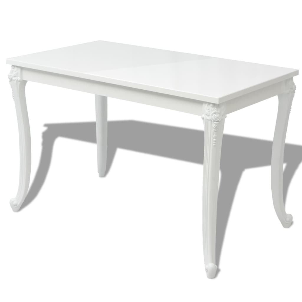 Table à manger 116x66x76 cm blanc brillant - XIOS