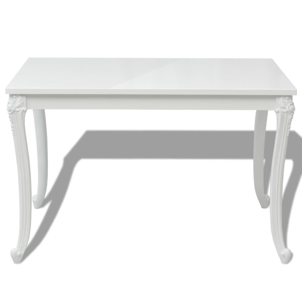 Table à manger 116x66x76 cm blanc brillant - XIOS