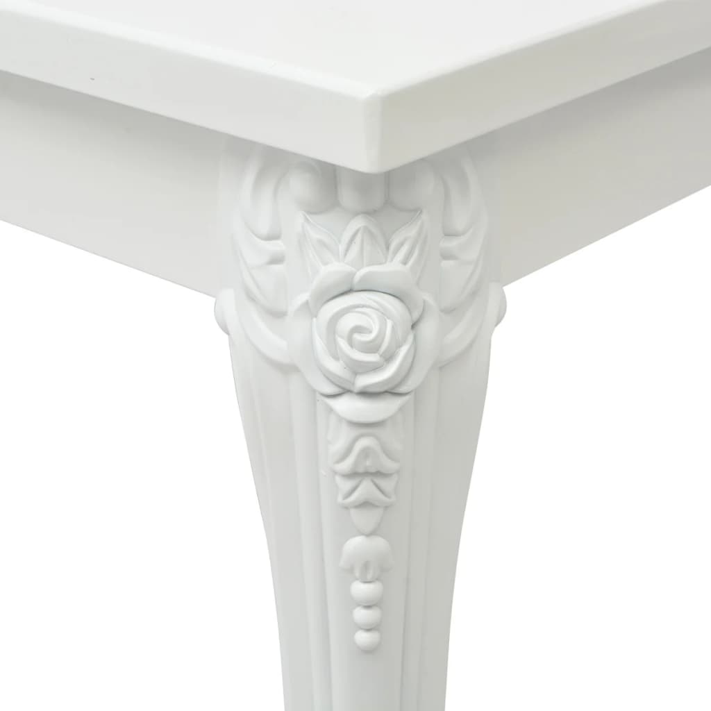 Table à manger 116x66x76 cm blanc brillant - XIOS