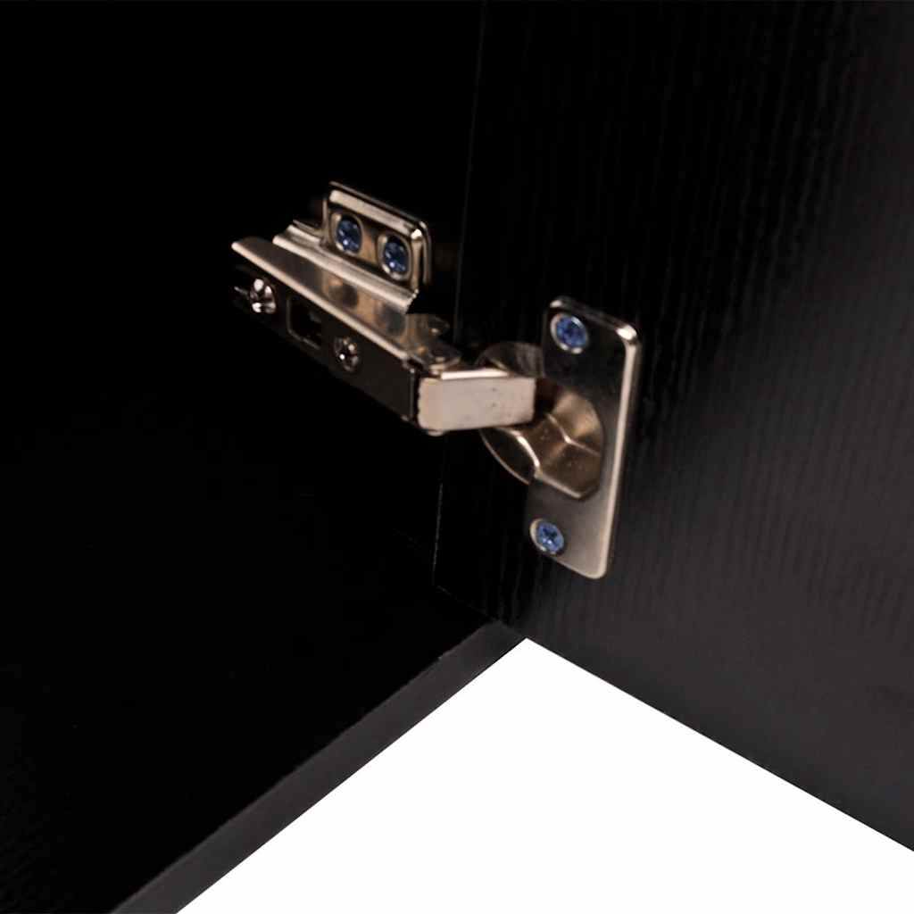 Meuble de salle de bain 11 pcs avec lavabo et robinet Noir