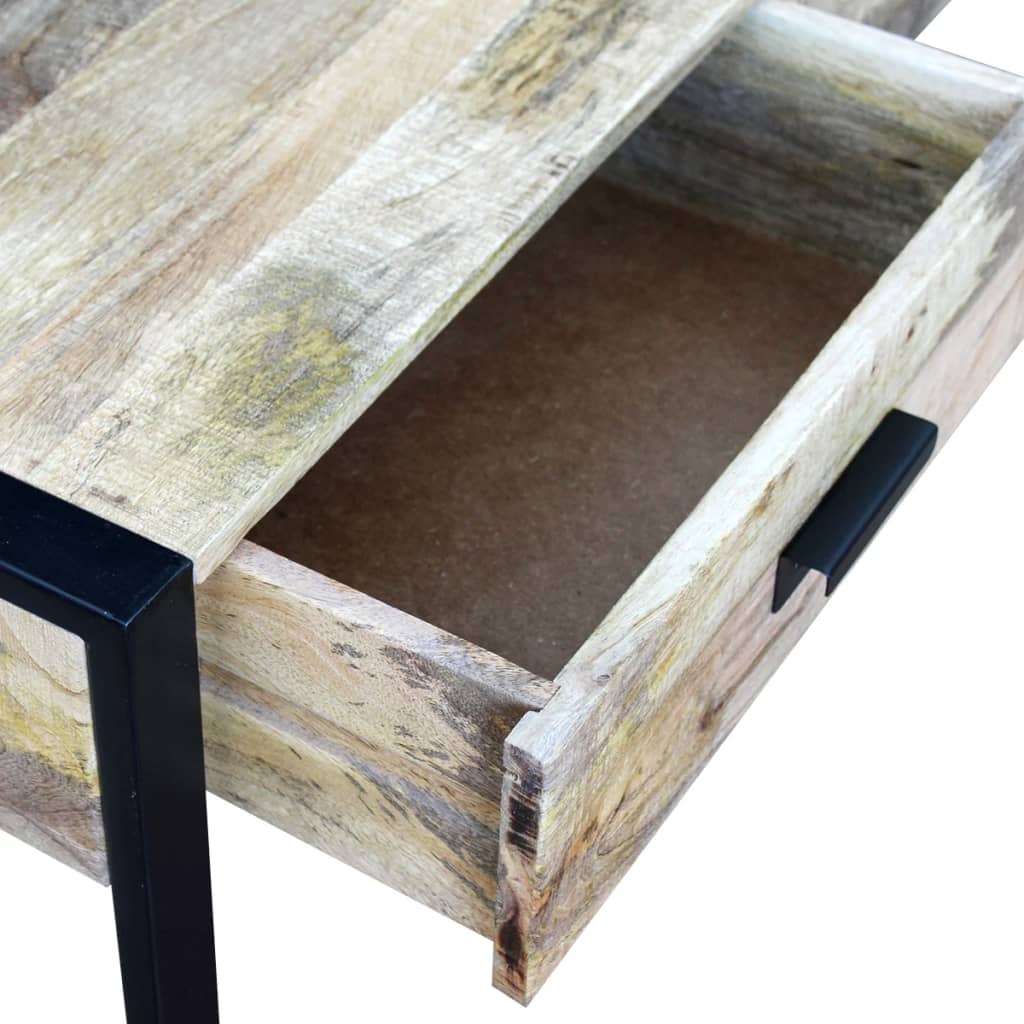 Table basse avec 2 tiroirs Bois de manguier massif 100x60x40 cm - XIOS