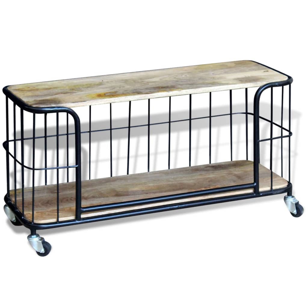 Meuble TV 100x40x45 cm Bois de manguier massif - XIOS