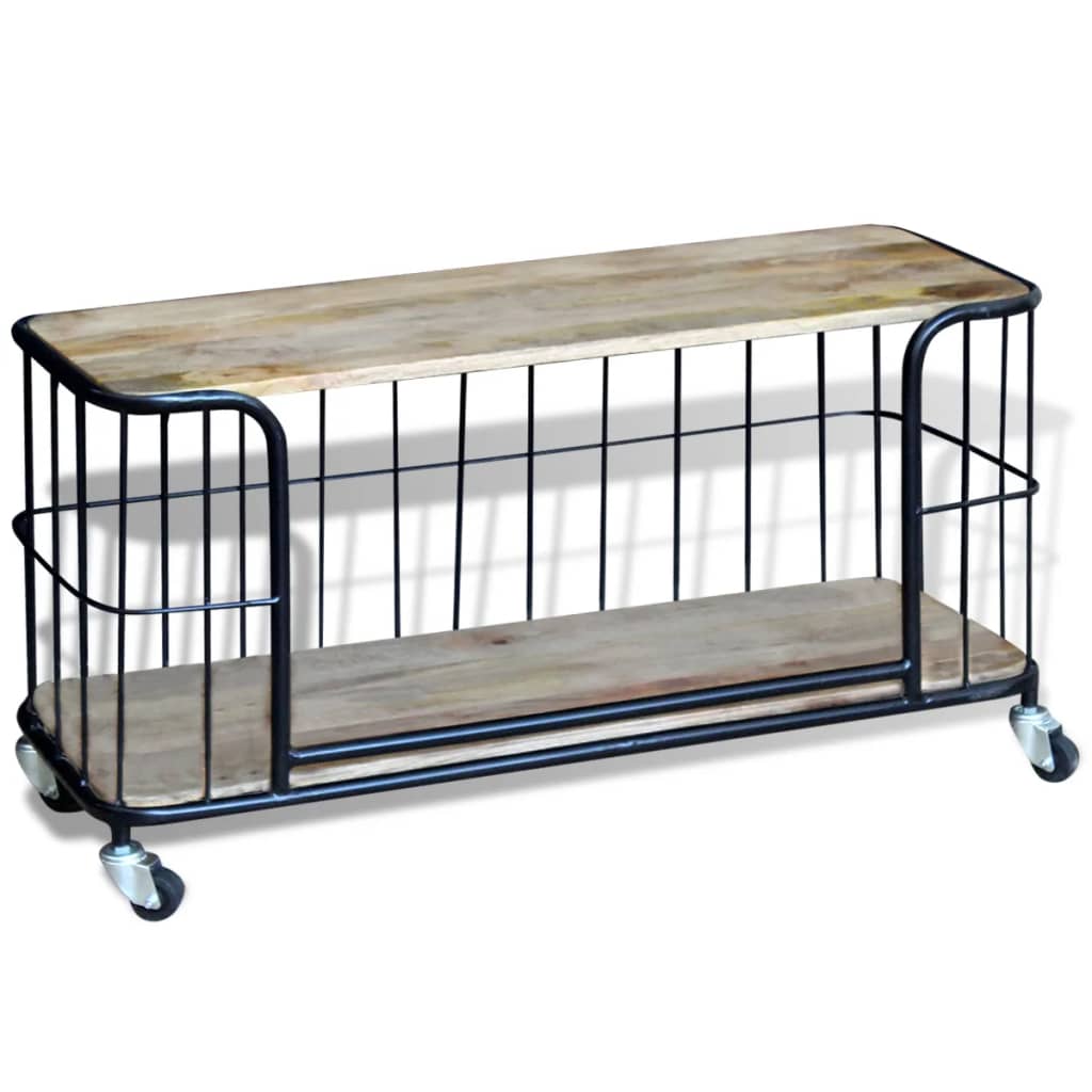 Meuble TV 100x40x45 cm Bois de manguier massif - XIOS