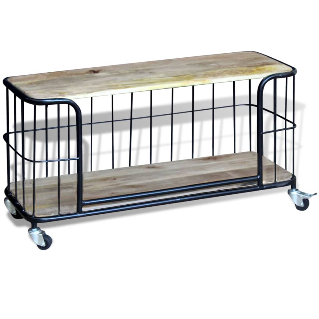 Meuble TV 100x40x45 cm Bois de manguier massif - XIOS