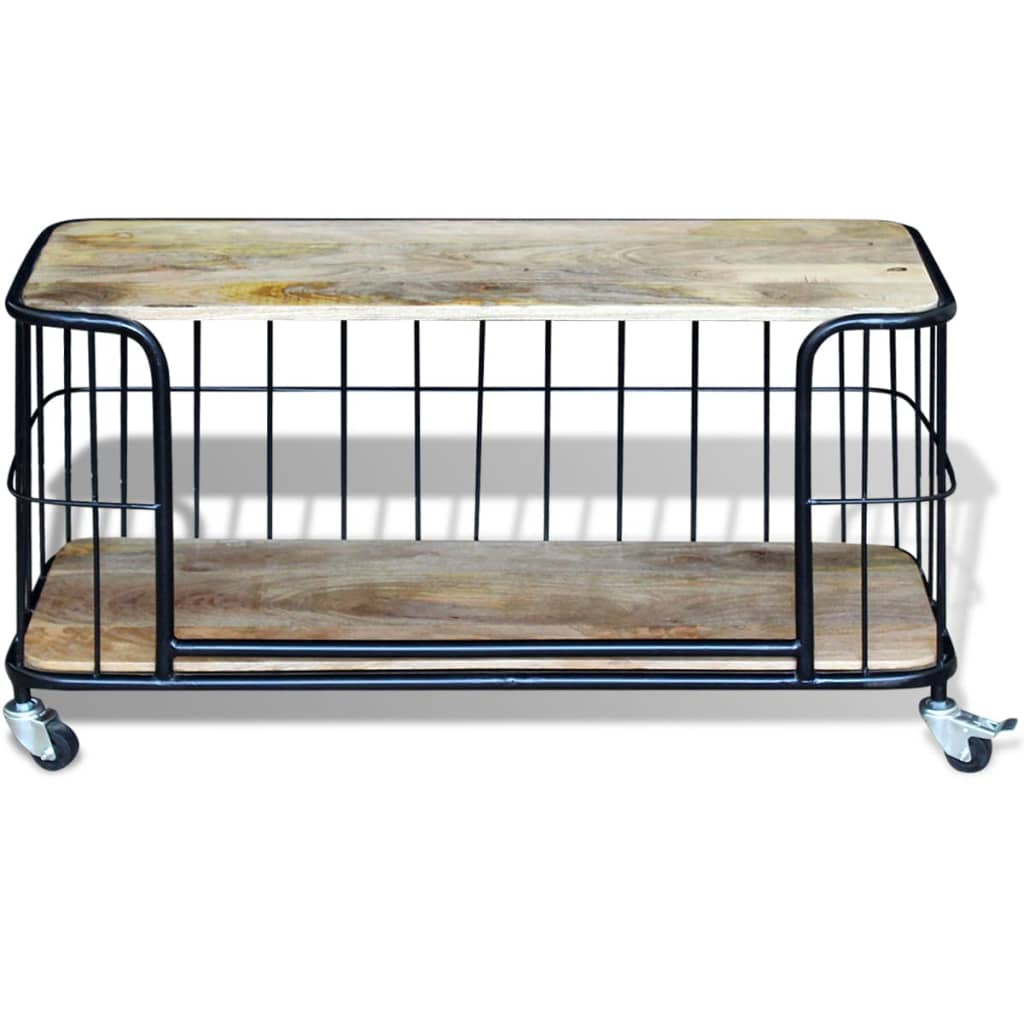 Meuble TV 100x40x45 cm Bois de manguier massif - XIOS