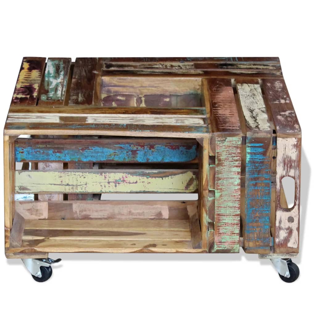 Table basse Bois de récupération massif 70x70x35 cm - XIOS