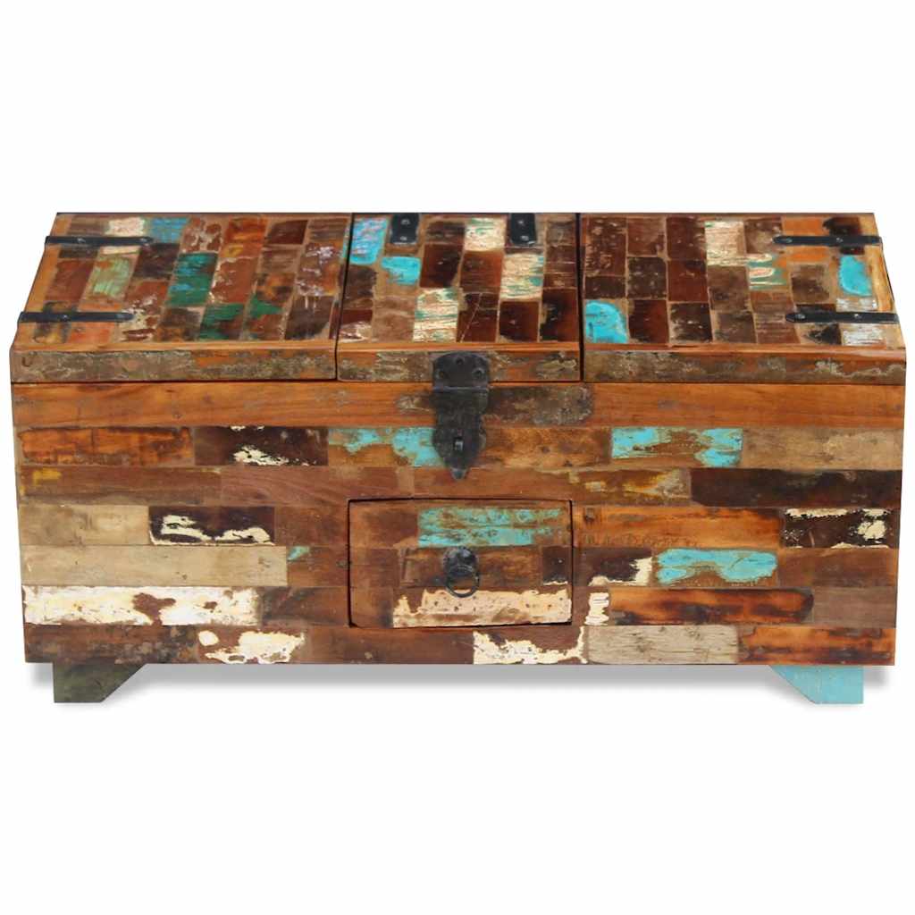Coffre table basse Bois de récupération massif 80x40x35 cm - XIOS