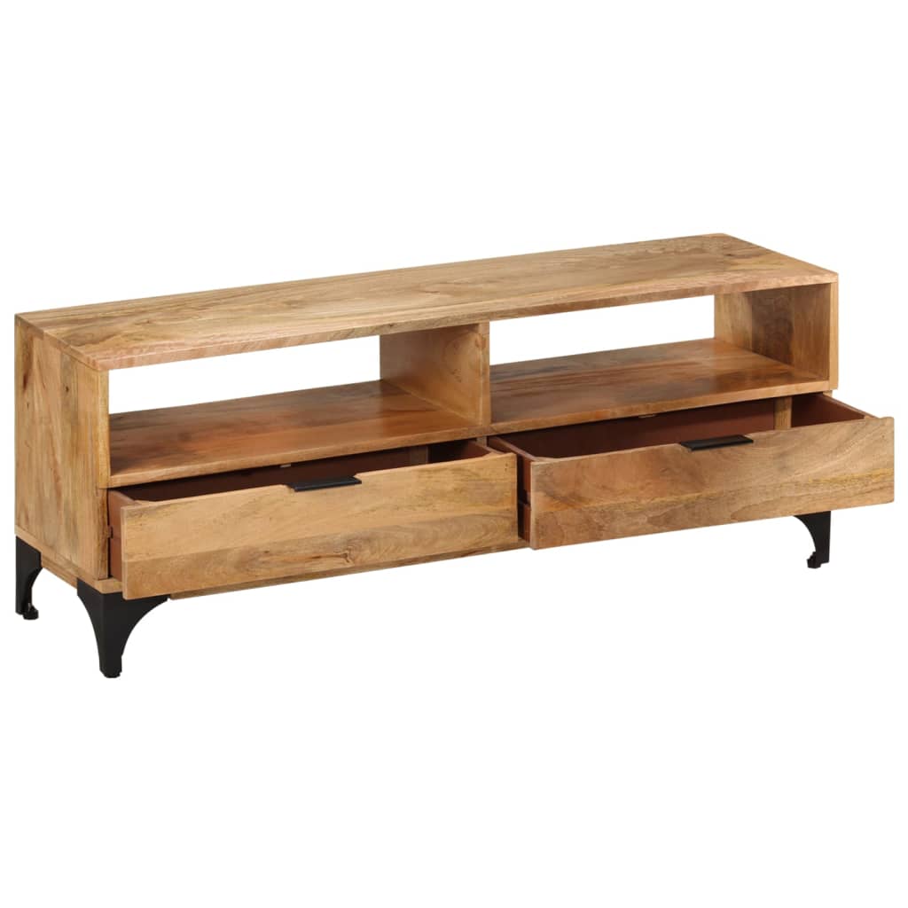 Meuble TV bois de manguier 120x35x45 cm - XIOS