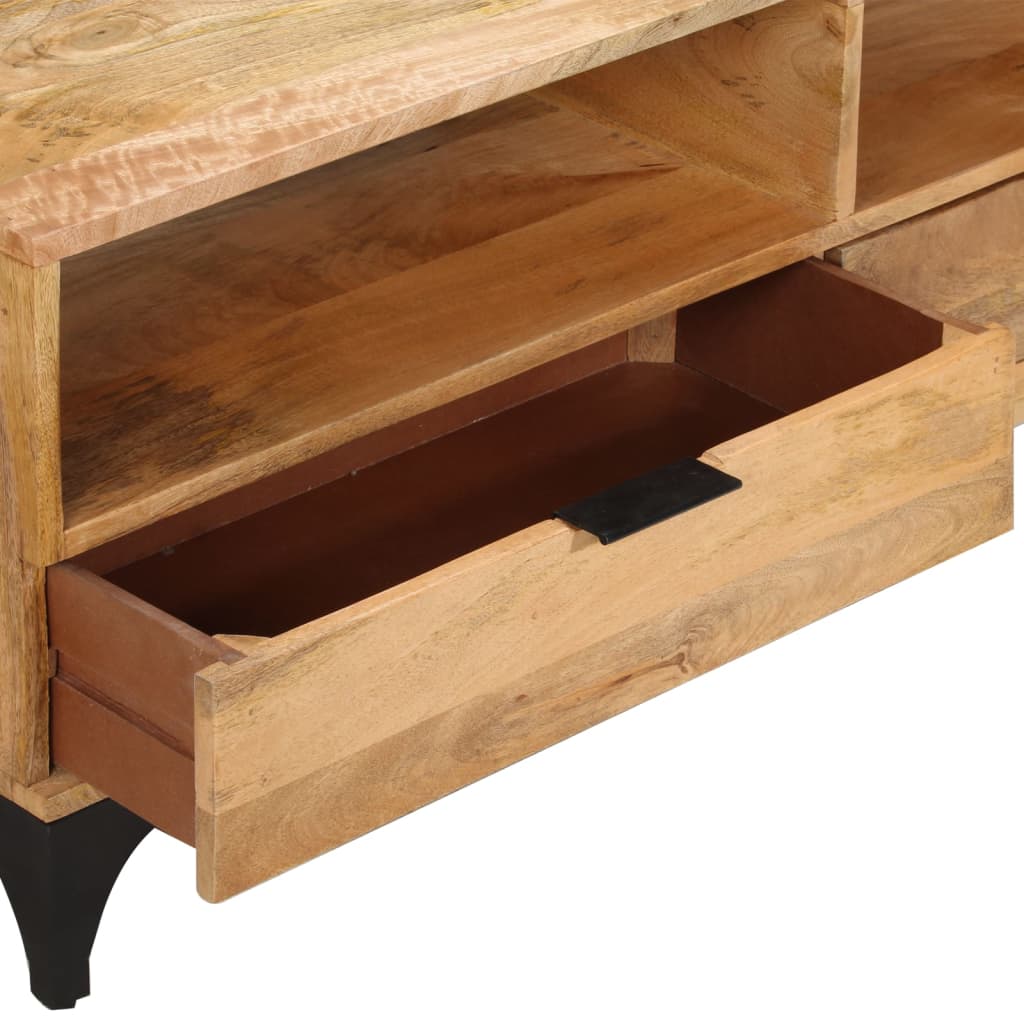 Meuble TV bois de manguier 120x35x45 cm - XIOS