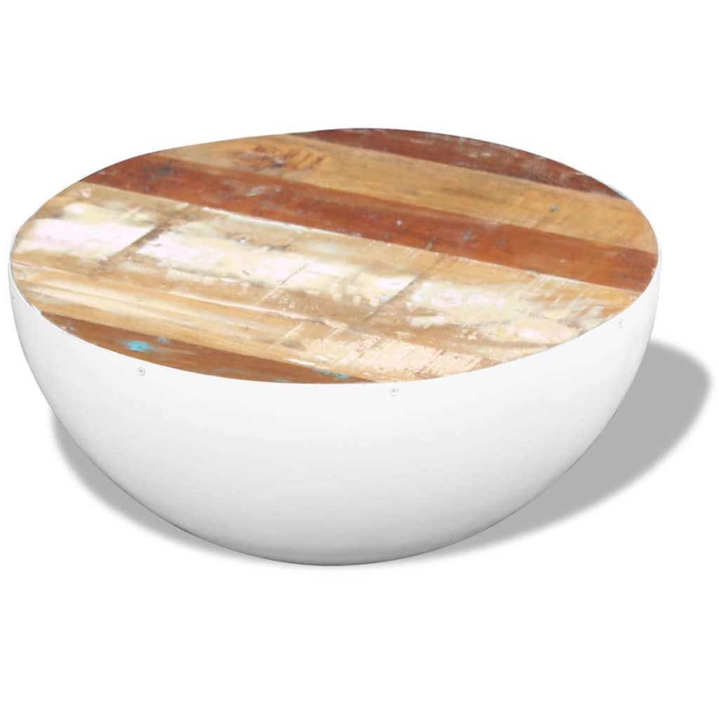 Table basse Forme de bol Bois de récupération massif 60x60x30cm - XIOS