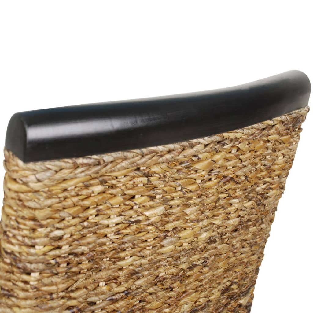 Chaises à manger lot de 2 bois solide de manguier et abaca - XIOS