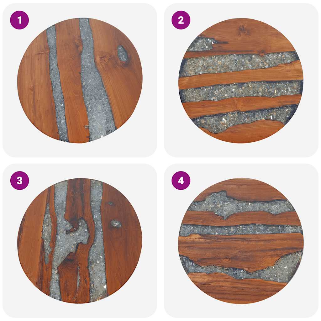 Table basse Teck Résine 60 cm - XIOS