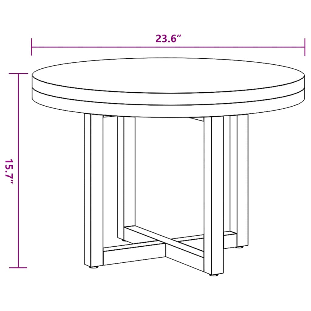 Table basse Teck Résine 60 cm - XIOS