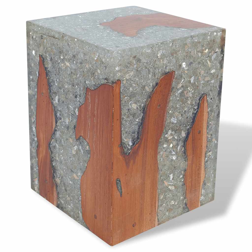 Tabouret Bois de teck massif et résine - XIOS