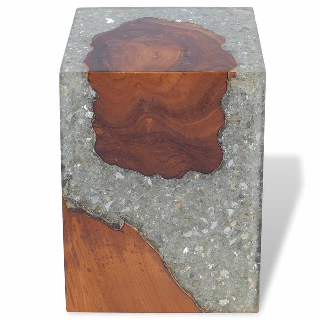 Tabouret Bois de teck massif et résine - XIOS
