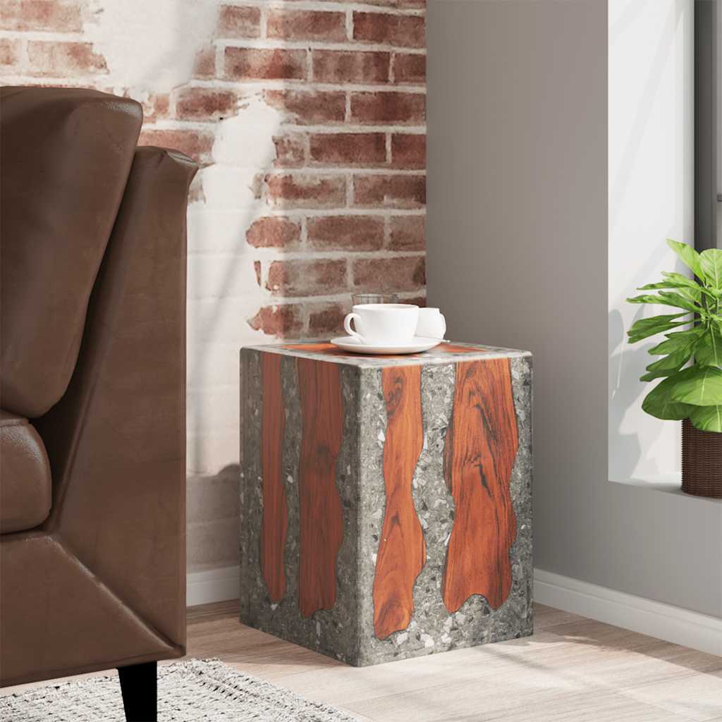 Tabouret Bois de teck massif et résine - XIOS