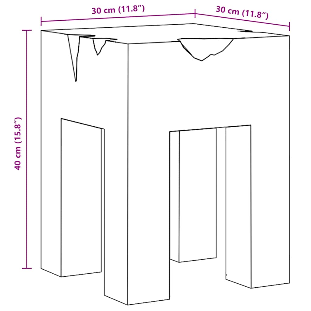 Tabouret Bois de teck massif - XIOS