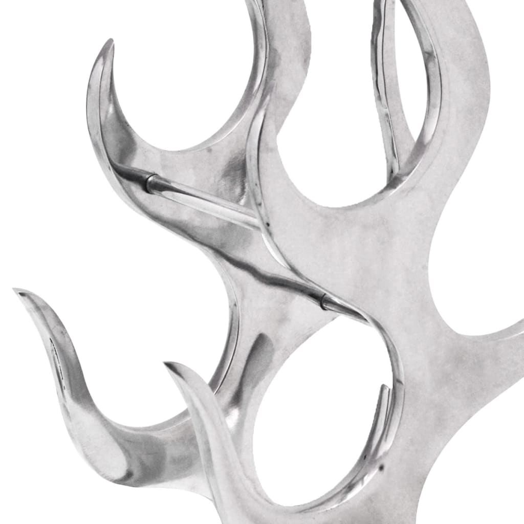 Casier à 9 bouteilles en forme de flamme Aluminium Argenté - XIOS
