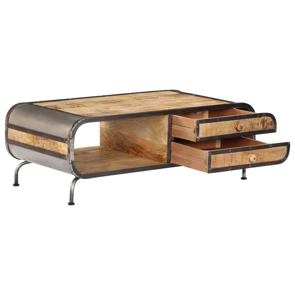 Table basse 100x50x35 cm Bois de manguier massif - XIOS