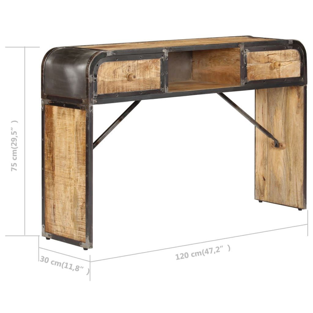 Buffet 120x30x75 cm bois de manguier massif - XIOS