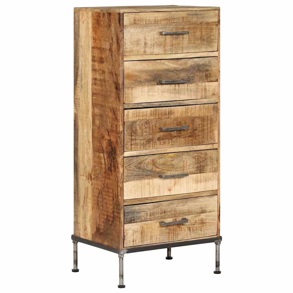 Coffre à tiroirs 45x35x106 cm Bois de manguier massif - XIOS