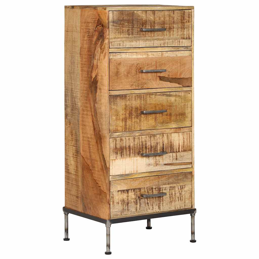 Coffre à tiroirs 45x35x106 cm Bois de manguier massif - XIOS