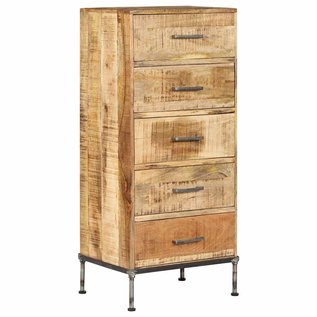 Coffre à tiroirs 45x35x106 cm Bois de manguier massif - XIOS