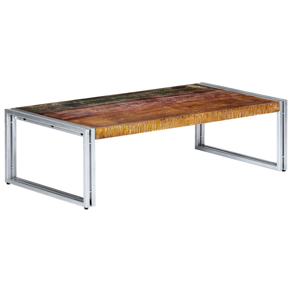 Table basse 120x60x35 cm Bois de récupération solide - XIOS
