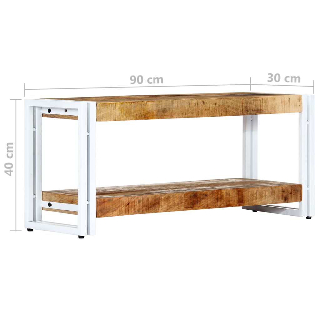 Meuble TV 90x30x40 cm Bois massif de manguier - XIOS