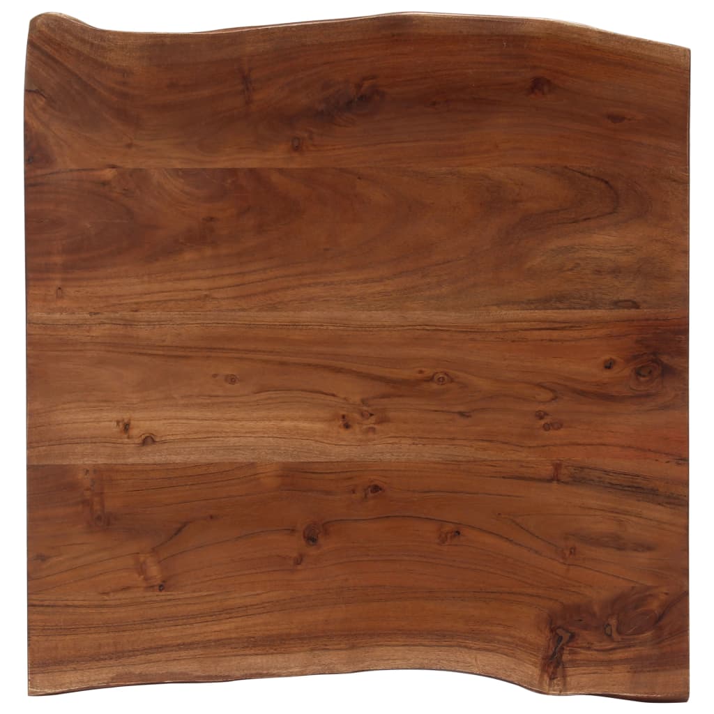 Table basse avec bord naturel 60x60x40 cm Bois d'acacia massif - XIOS