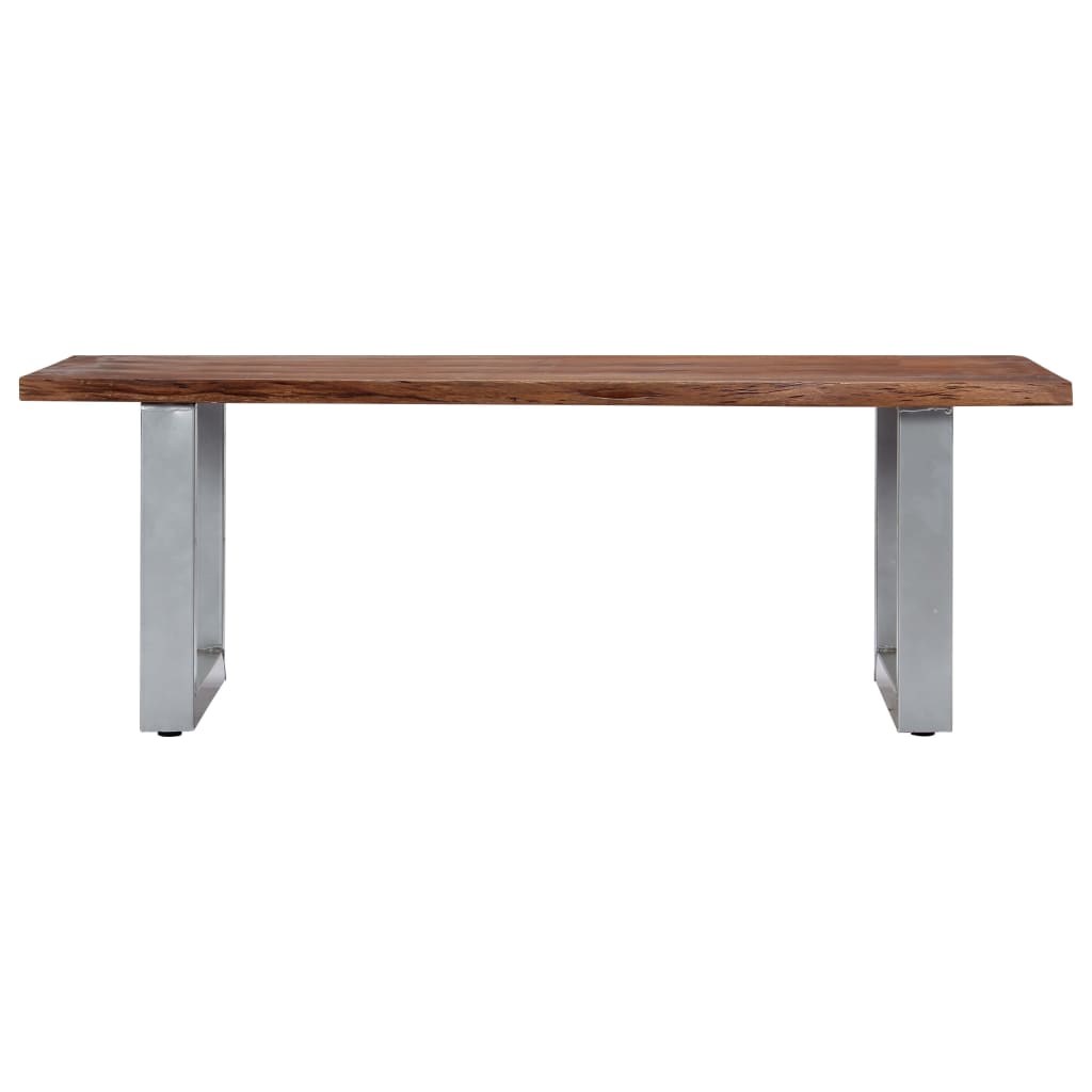 Table basse avec bord naturel 115x60x40 cm Bois d'acacia massif - XIOS