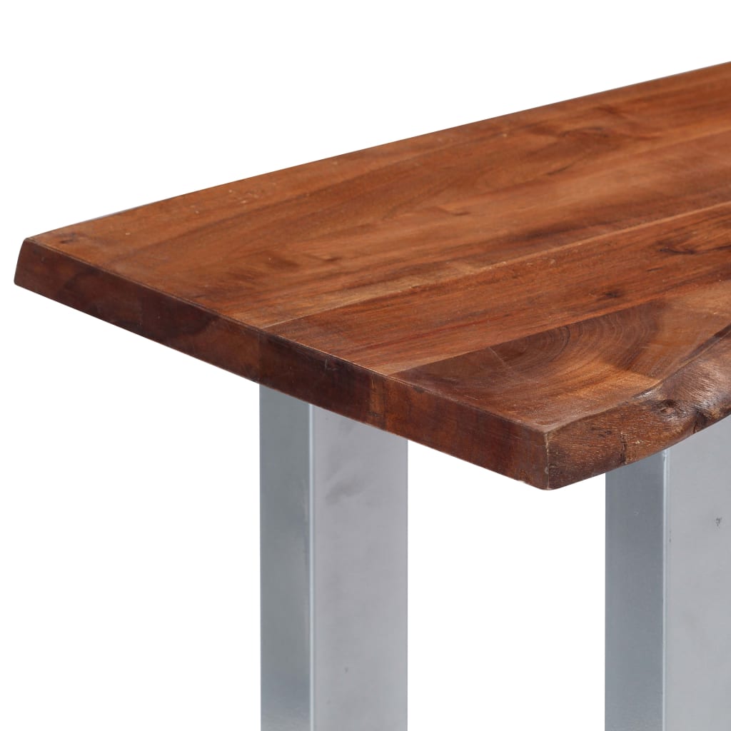 Table console 115x35x76 cm Bois d'acacia massif et fer - XIOS