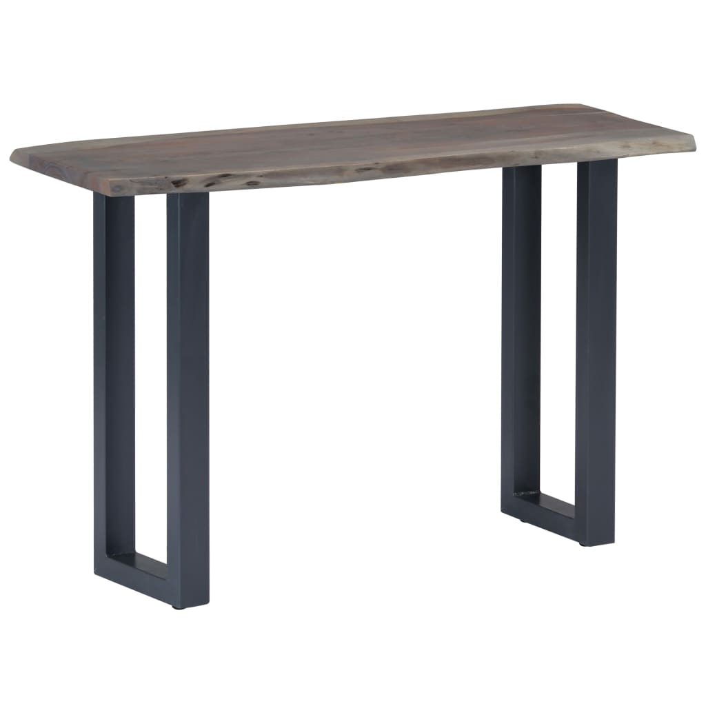 Table console Gris 115 x 35 x 76 cm Bois d'acacia massif et fer - XIOS