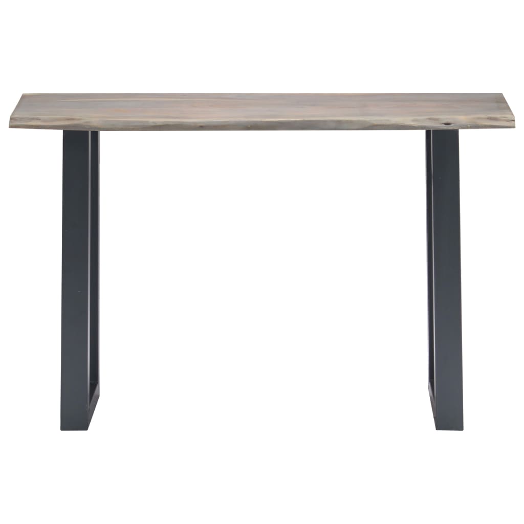 Table console Gris 115 x 35 x 76 cm Bois d'acacia massif et fer - XIOS