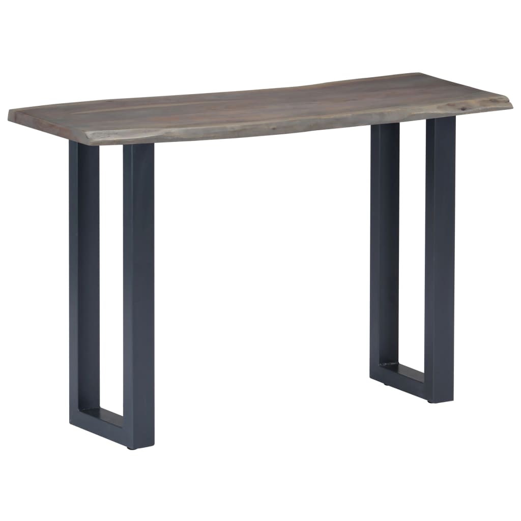 Table console Gris 115 x 35 x 76 cm Bois d'acacia massif et fer - XIOS
