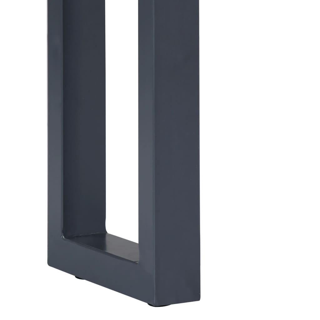 Table console Gris 115 x 35 x 76 cm Bois d'acacia massif et fer - XIOS