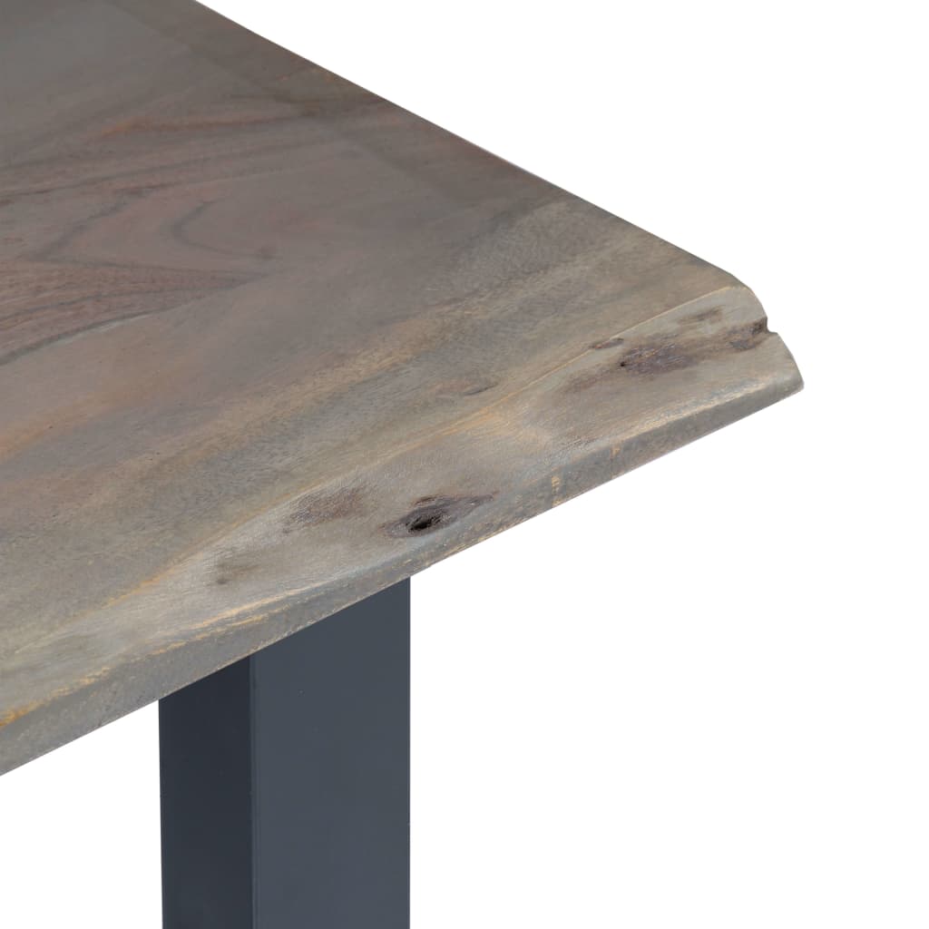 Table console Gris 115 x 35 x 76 cm Bois d'acacia massif et fer - XIOS