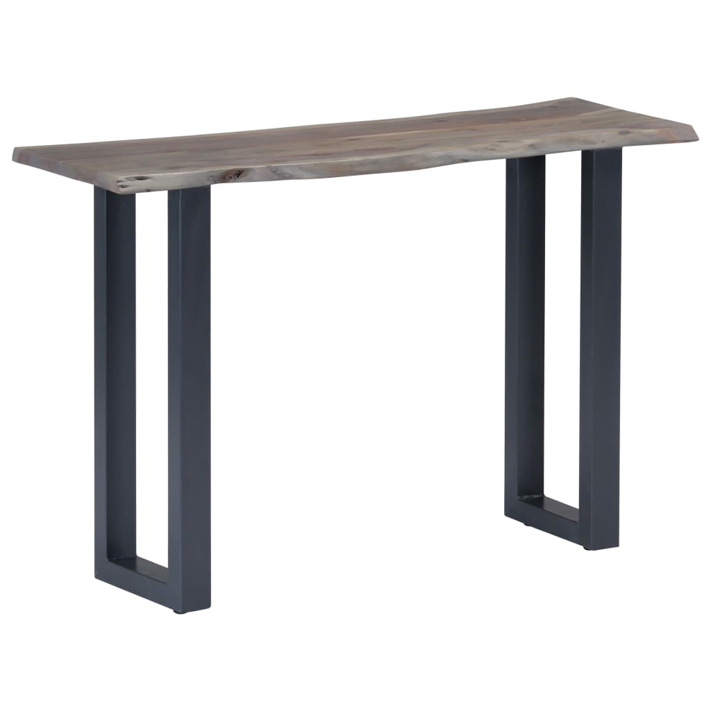 Table console Gris 115 x 35 x 76 cm Bois d'acacia massif et fer - XIOS