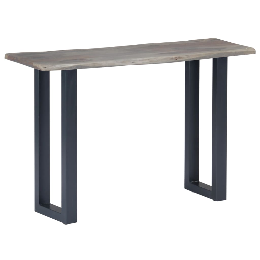 Table console Gris 115 x 35 x 76 cm Bois d'acacia massif et fer - XIOS