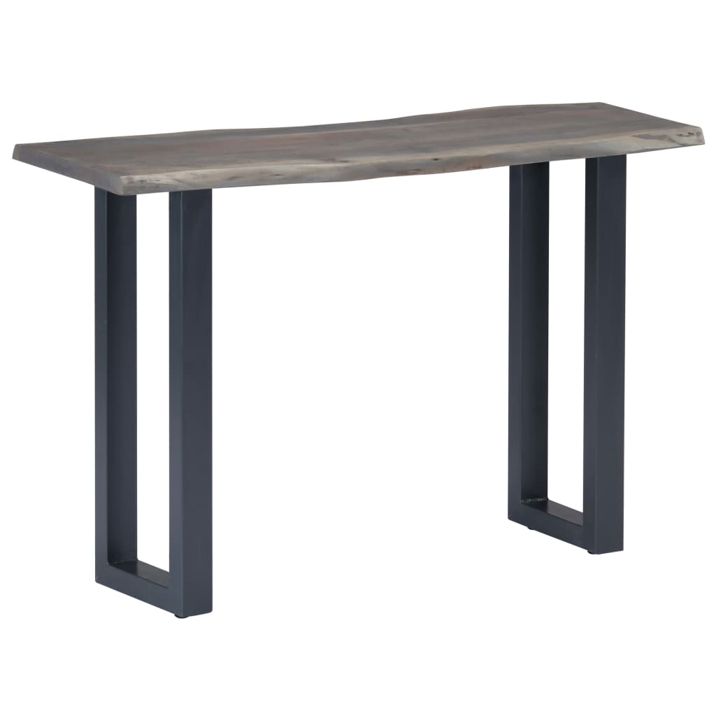 Table console Gris 115 x 35 x 76 cm Bois d'acacia massif et fer - XIOS