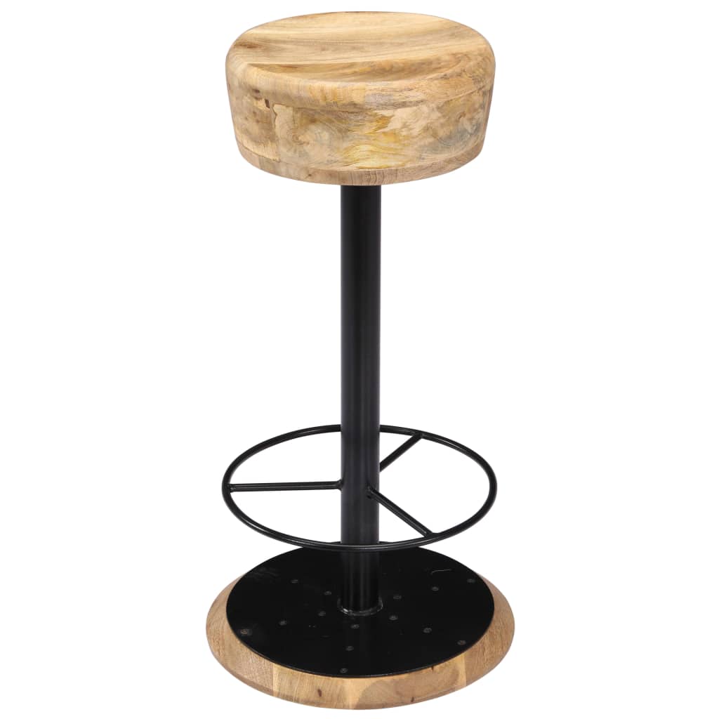 Chaises de bar lot de 2 bois de manguier solide - XIOS