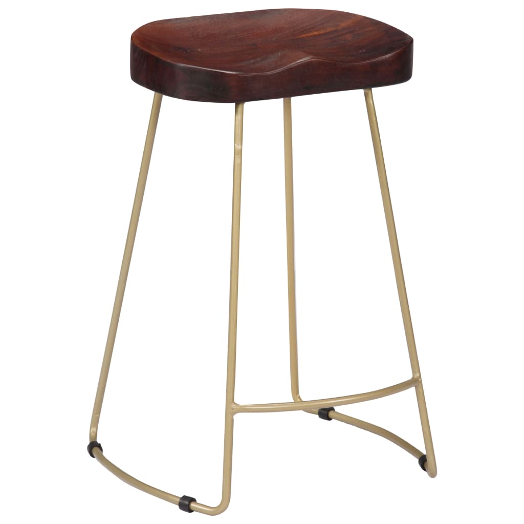 Tabourets de bar Gavin lot de 2 bois de manguier massif - XIOS