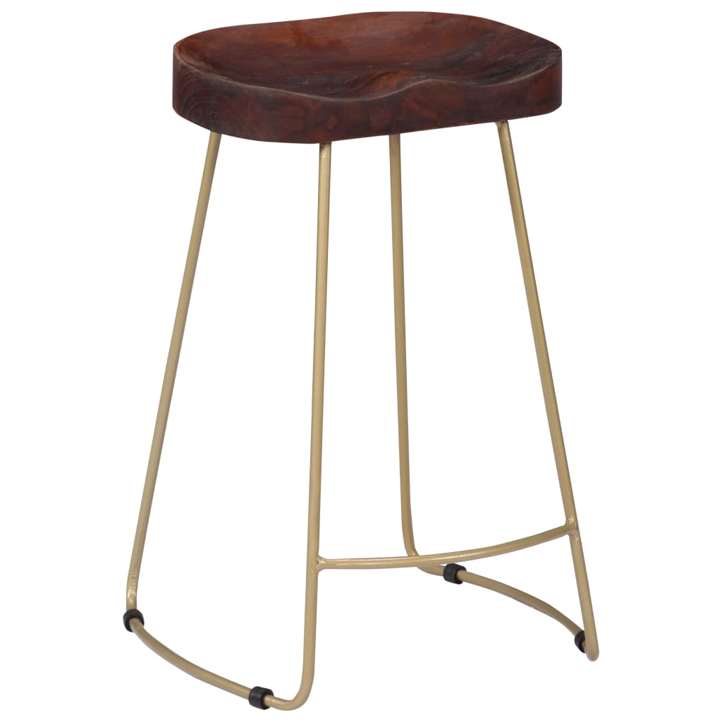 Tabourets de bar Gavin lot de 2 bois de manguier massif - XIOS