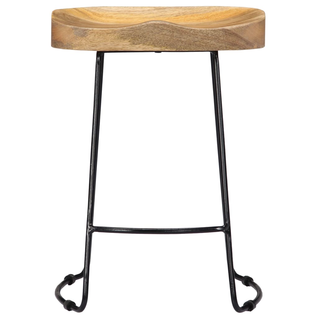 Tabourets de bar Gavin lot de 2 bois de manguier solide - XIOS